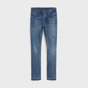 Celine Lou Jeans In Vintage Dark Union Wash Denim Hose Dunkelwaschen | CL-592060